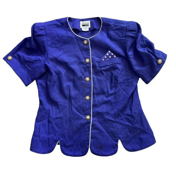 Leslie Fay Jackets & Blazers - Leslie Fay Purple Blazer with Pocket Square 10